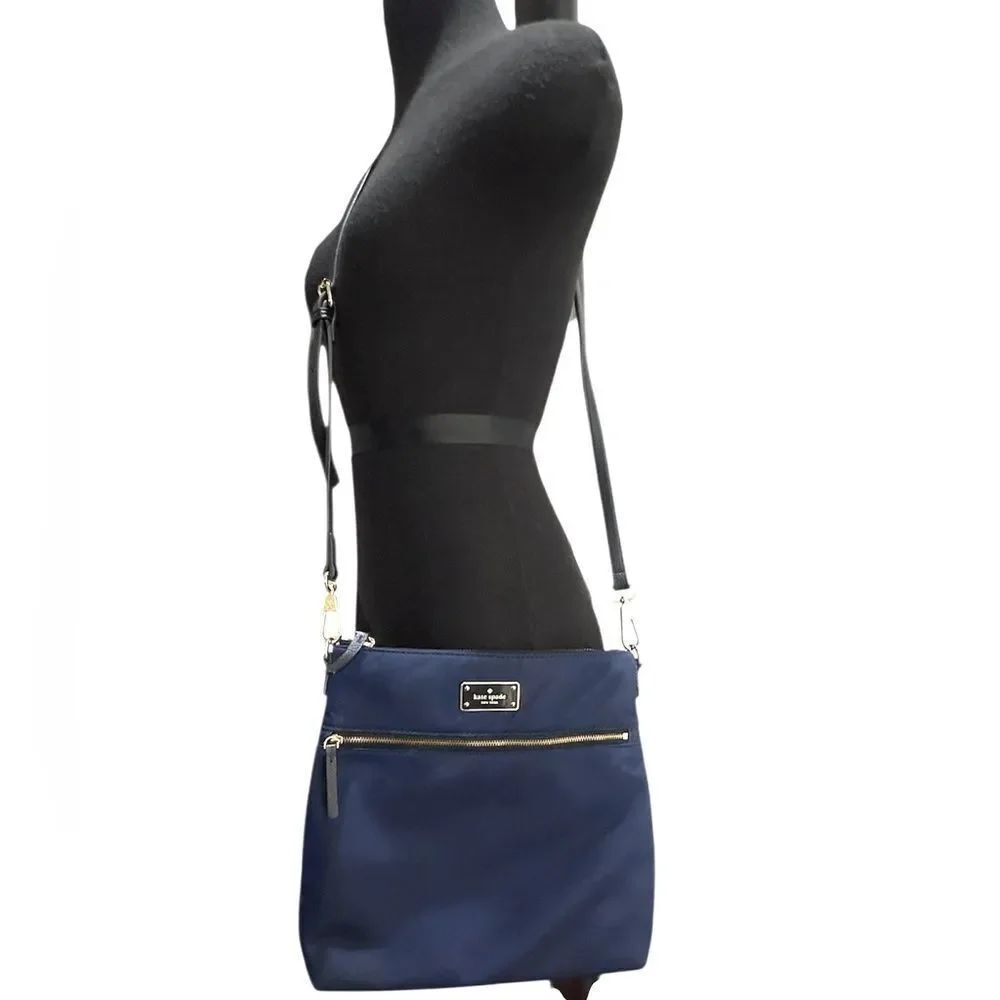 kate spade Navy Blue Crossbody with Gold Hardware